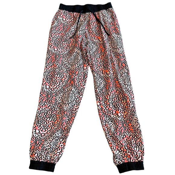 Topshop Petite Colorful Jogger Pants Boho Print Pull-On Drawstring Size 4P Women - Picture 1 of 11